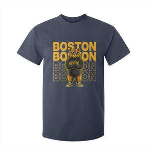 Retro Boston Ice Hockey T Shirt For Kid Fear The Bear TS10 Navy Print Your Wear