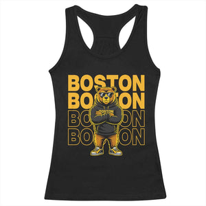 Retro Boston Ice Hockey Racerback Tank Top Fear The Bear TS10 Black Print Your Wear