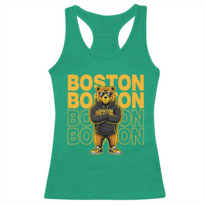 Retro Boston Ice Hockey Racerback Tank Top Fear The Bear TS10 Irish Green Print Your Wear