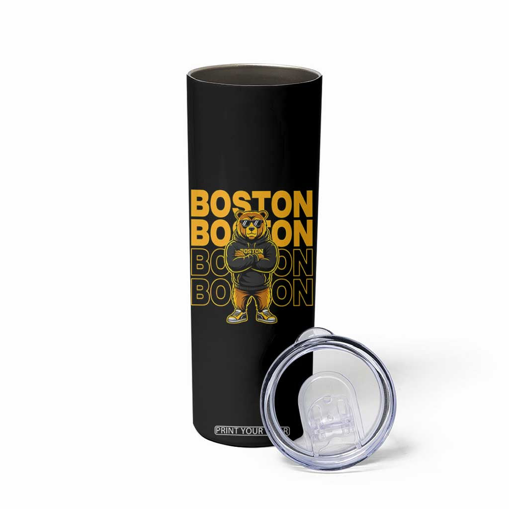 Retro Boston Ice Hockey Skinny Tumbler Fear The Bear TS10 Print Your Wear