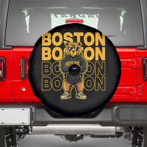 Retro Boston Ice Hockey Spare Tire Cover Fear The Bear TS10 Black Print Your Wear