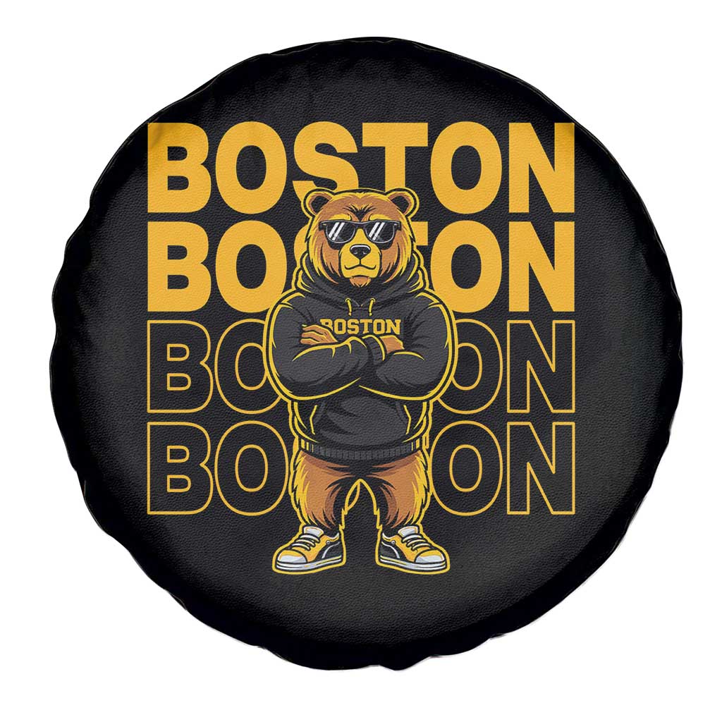 Retro Boston Ice Hockey Spare Tire Cover Fear The Bear TS10 Print Your Wear