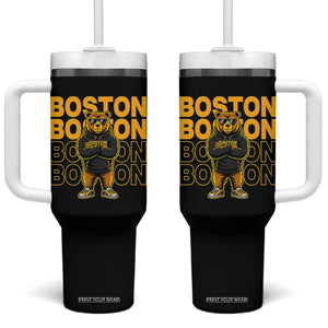 Retro Boston Ice Hockey Tumbler With Handle Fear The Bear TS10 One Size: 40 oz Black Print Your Wear