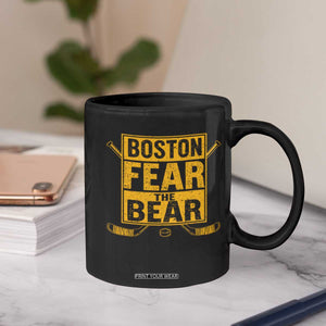 Boston Ice Hockey Coffee Mug Fear The Bear TS10 Print Your Wear