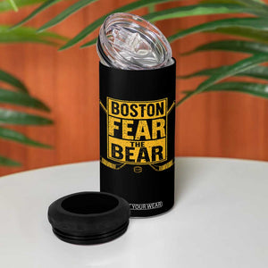 Boston Ice Hockey 4 in 1 Can Cooler Tumbler Fear The Bear TS10 Print Your Wear