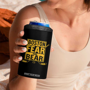 Boston Ice Hockey 4 in 1 Can Cooler Tumbler Fear The Bear TS10 Print Your Wear