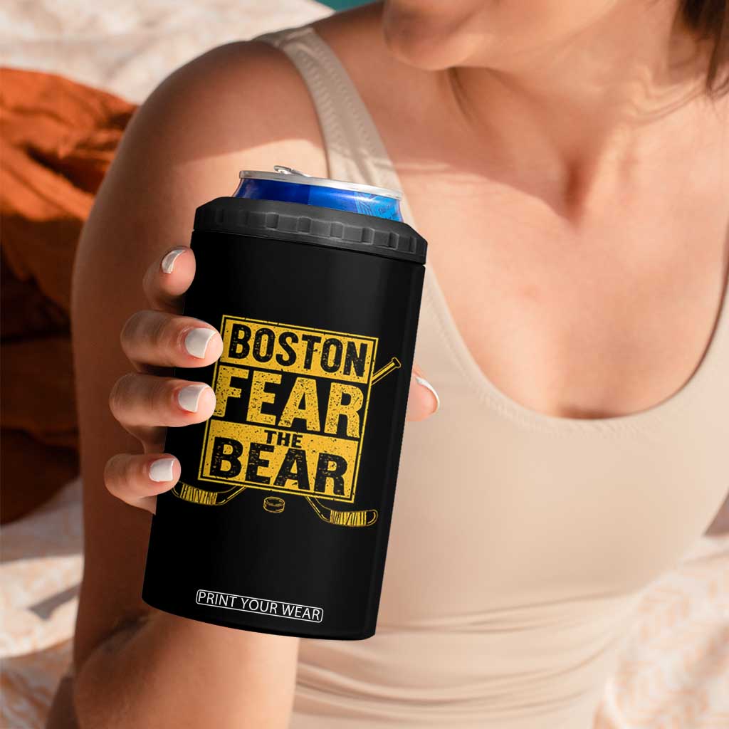 Boston Ice Hockey 4 in 1 Can Cooler Tumbler Fear The Bear TS10 Print Your Wear