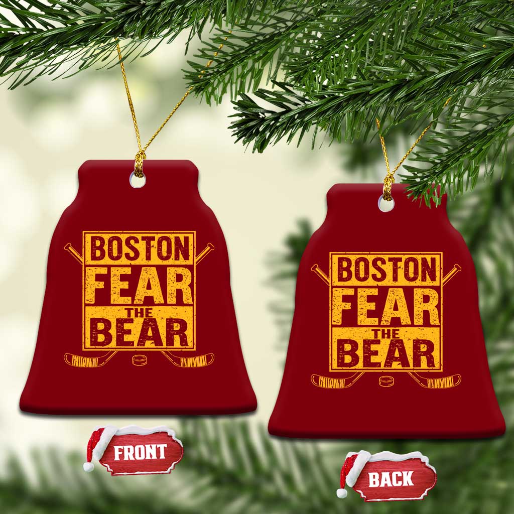 Boston Ice Hockey Ceramic Ornament Fear The Bear TS10 Print Your Wear