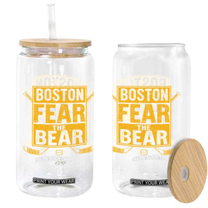 Boston Ice Hockey Glass Can Fear The Bear TS10 Print Your Wear
