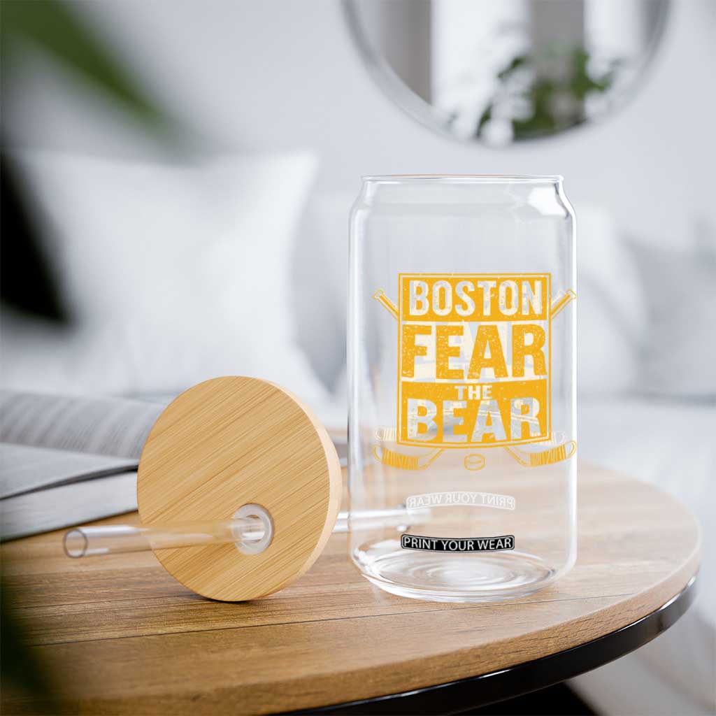 Boston Ice Hockey Glass Can Fear The Bear TS10 Print Your Wear