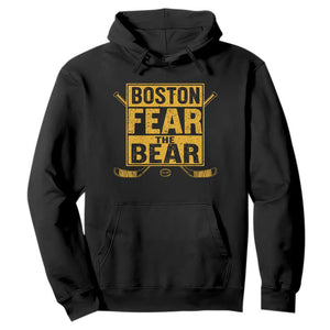 Boston Ice Hockey Hoodie Fear The Bear TS10 Black Print Your Wear