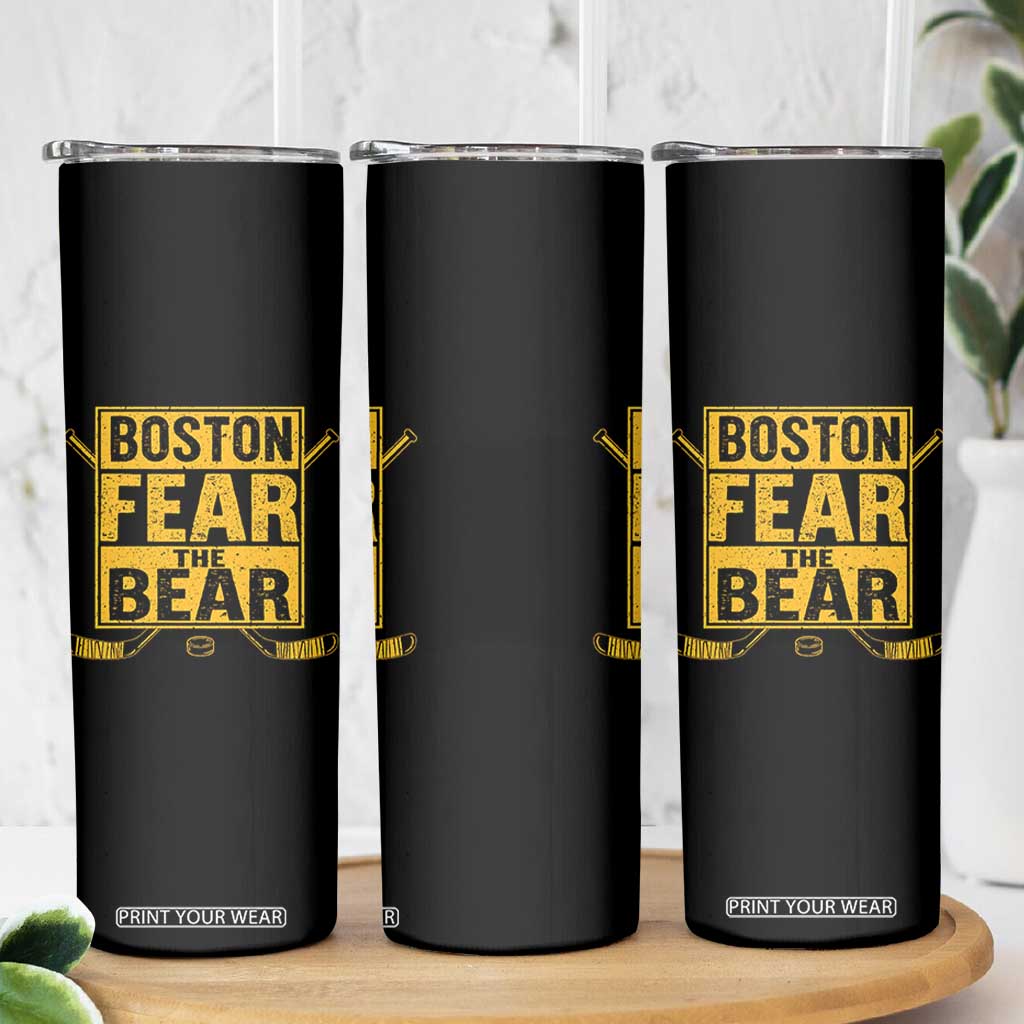 Boston Ice Hockey Skinny Tumbler Fear The Bear TS10 Print Your Wear