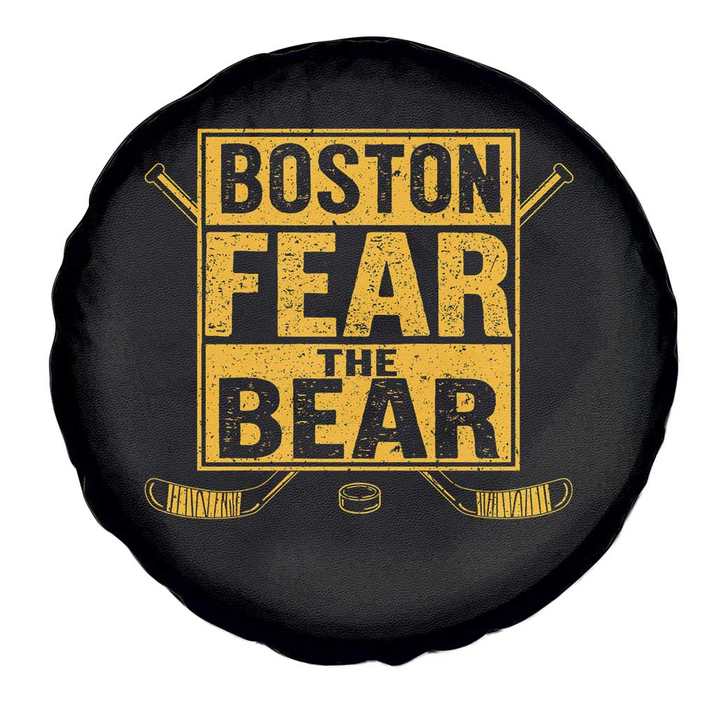 Boston Ice Hockey Spare Tire Cover Fear The Bear TS10 Print Your Wear