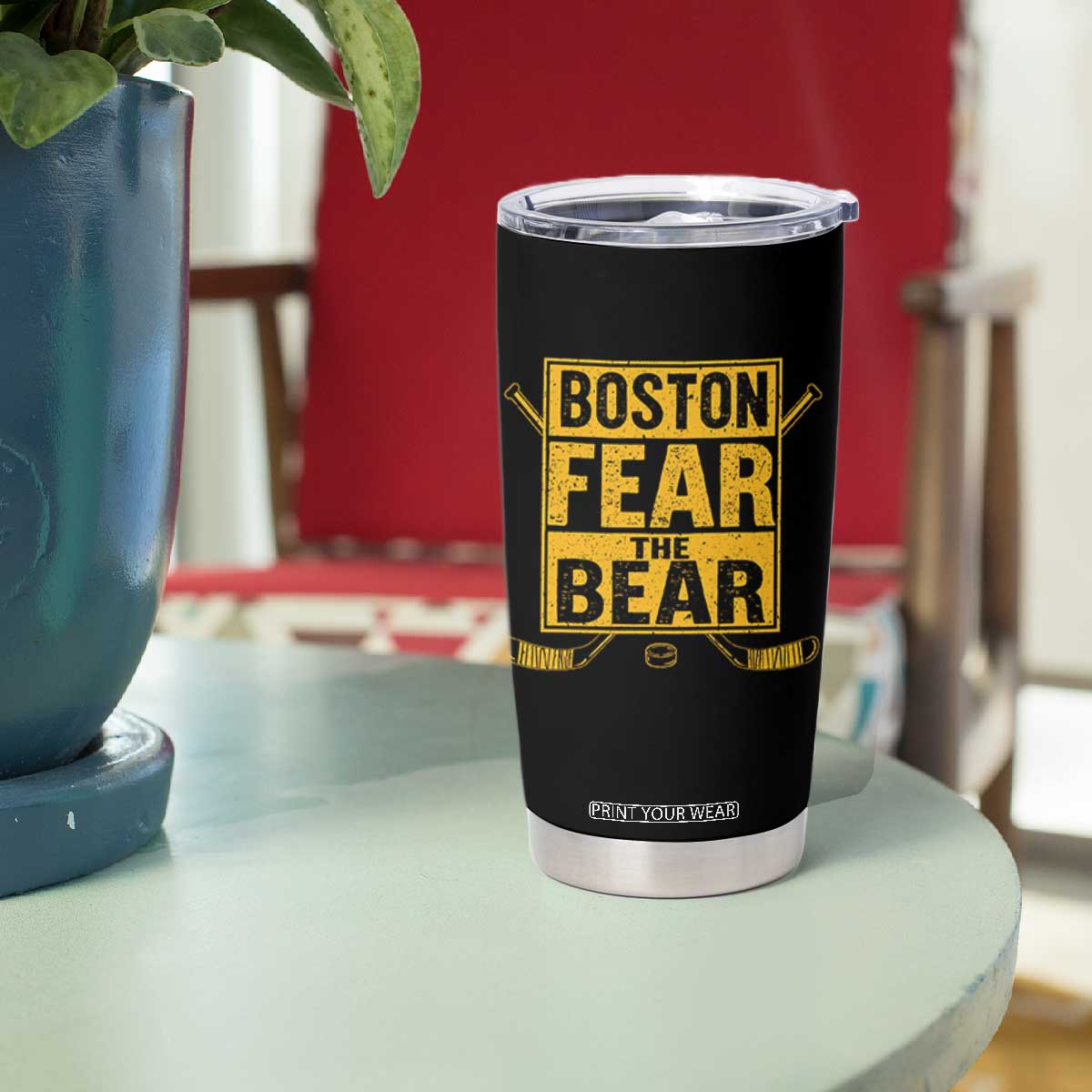 Boston Ice Hockey Tumbler Cup Fear The Bear TS10 Print Your Wear
