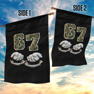Funny Six Seven 6 7 Meme Garden Flag Gen Alpha Slang 6 7 Hands Camo Boy Girl TS10 Print Your Wear