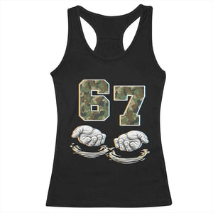 Funny Six Seven 6 7 Meme Racerback Tank Top Gen Alpha Slang 6 7 Hands Camo Boy Girl TS10 Black Print Your Wear
