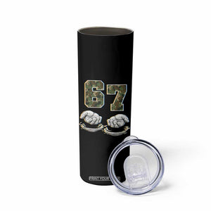 Funny Six Seven 6 7 Meme Skinny Tumbler Gen Alpha Slang 6 7 Hands Camo Boy Girl TS10 Print Your Wear