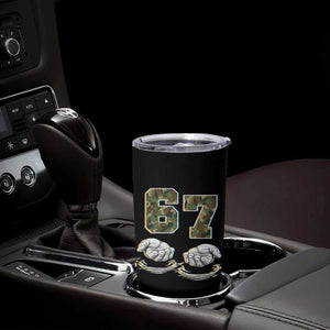 Funny Six Seven 6 7 Meme Tumbler Cup Gen Alpha Slang 6 7 Hands Camo Boy Girl TS10 Print Your Wear