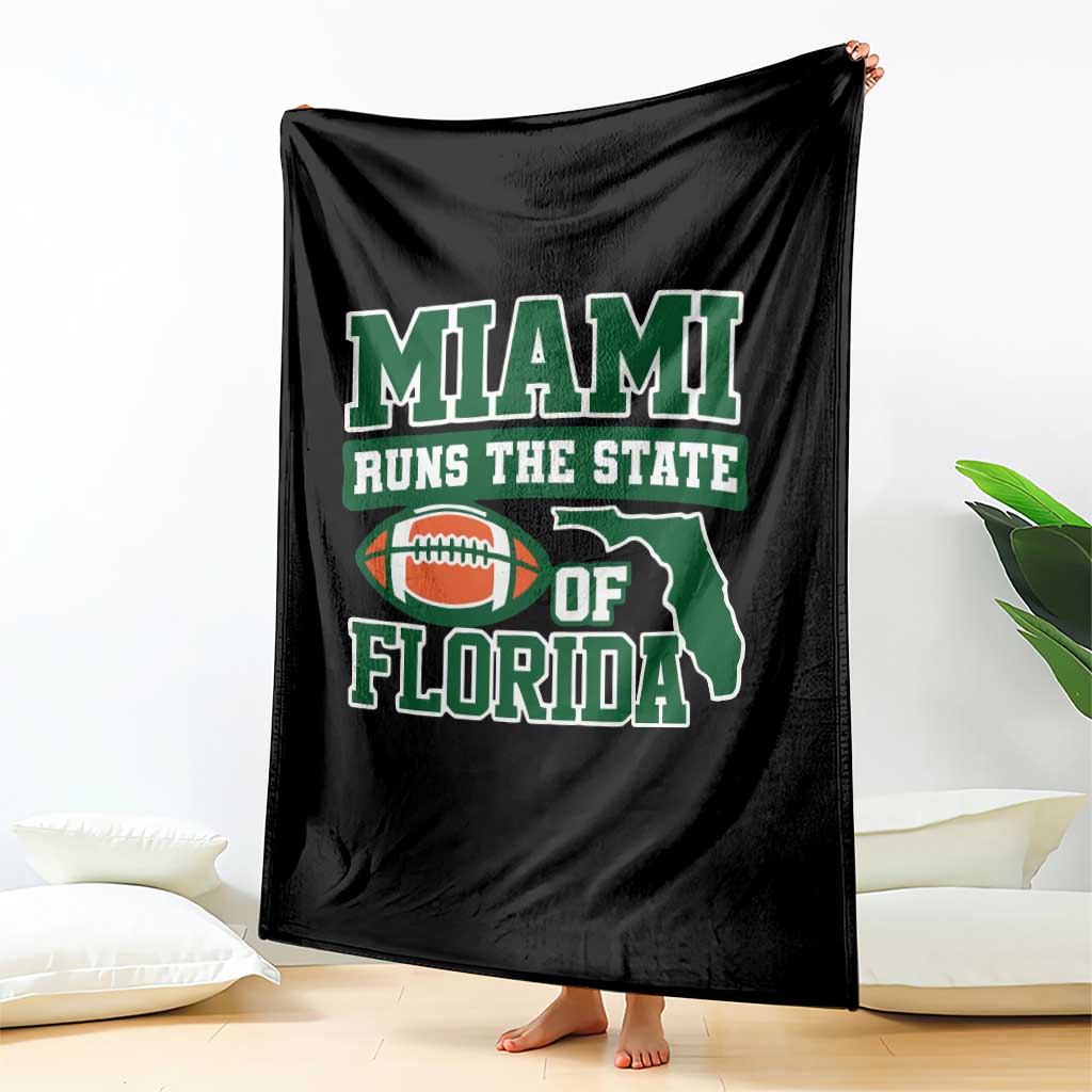 Miami Throw Blanket Runs The State of Florida Dade County 305 Pride TS10 Print Your Wear