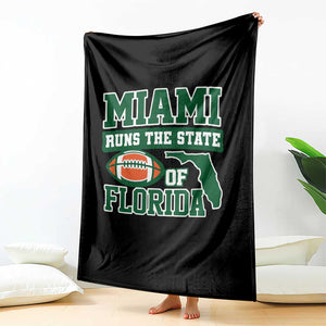 Miami Throw Blanket Runs The State of Florida Dade County 305 Pride TS10 Print Your Wear