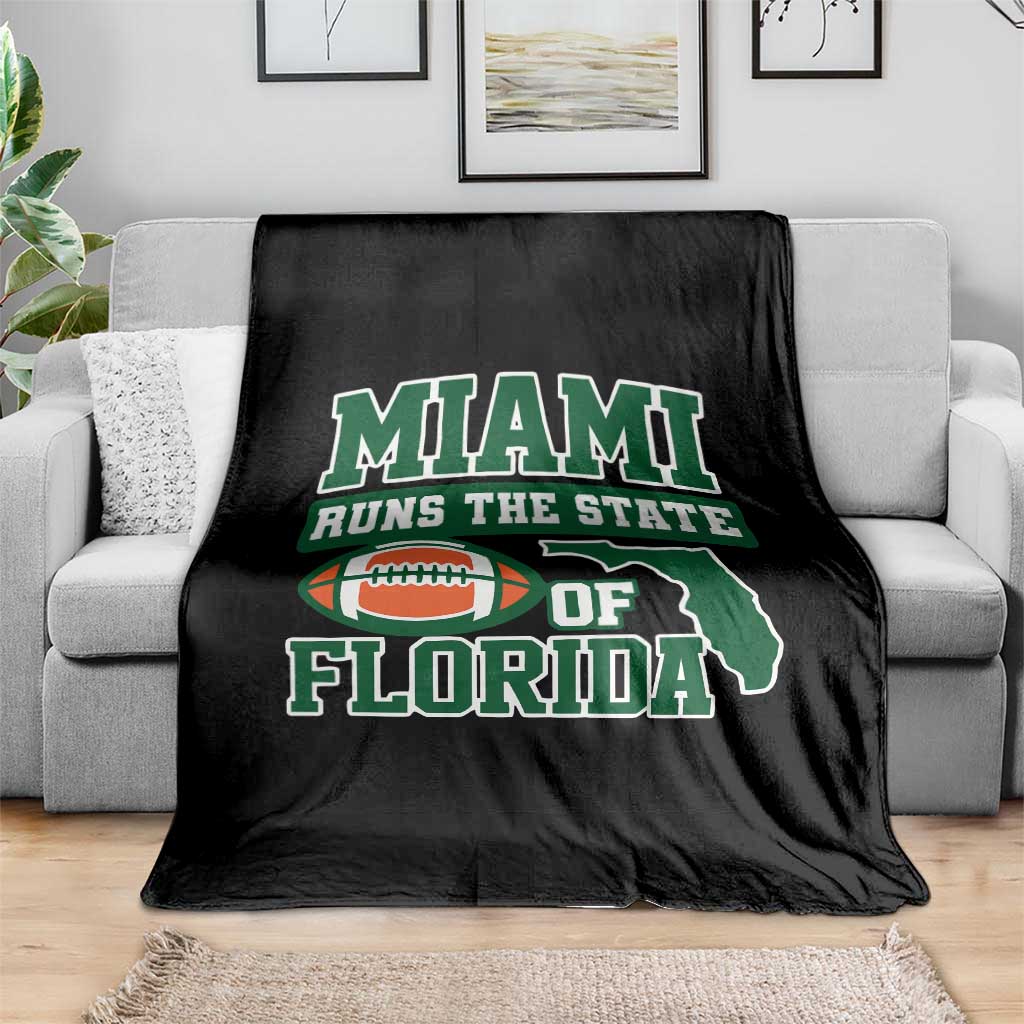 Miami Throw Blanket Runs The State of Florida Dade County 305 Pride TS10 Print Your Wear