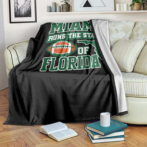 Miami Throw Blanket Runs The State of Florida Dade County 305 Pride TS10 Print Your Wear