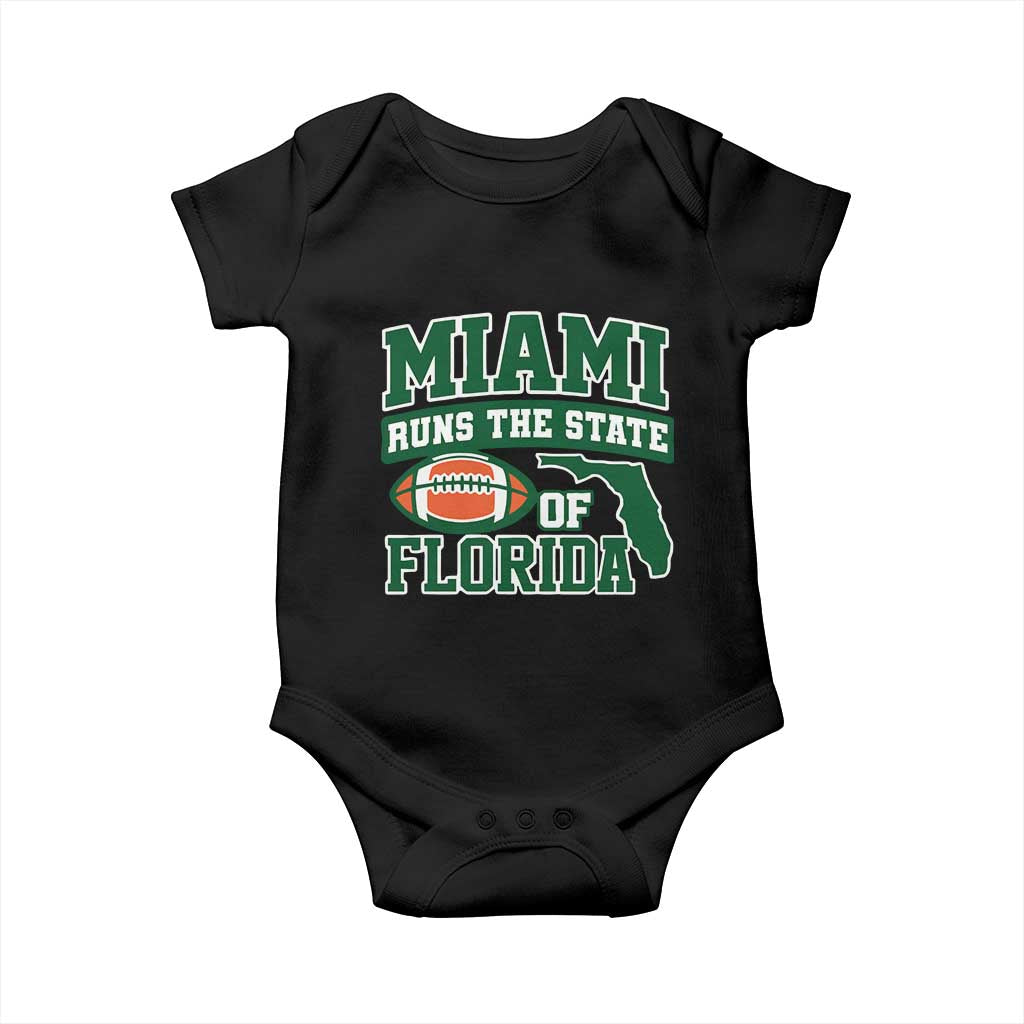 Miami Baby Onesie Runs The State of Florida Dade County 305 Pride TS10 Black Print Your Wear
