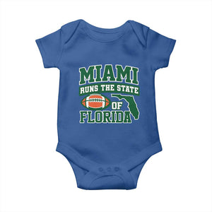 Miami Baby Onesie Runs The State of Florida Dade County 305 Pride TS10 Royal Blue Print Your Wear