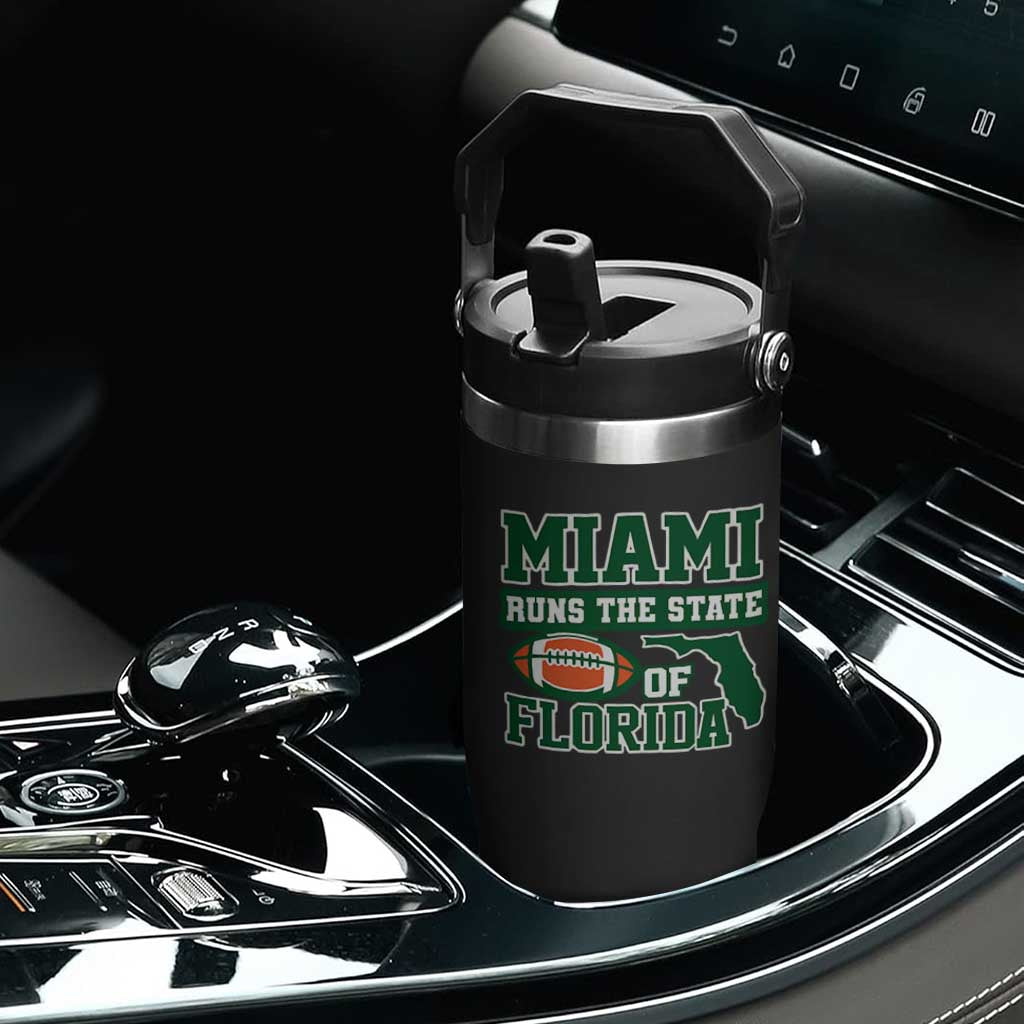 Miami Flip Straw Tumbler Runs The State of Florida Dade County 305 Pride TS10 Print Your Wear