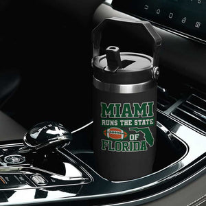 Miami Flip Straw Tumbler Runs The State of Florida Dade County 305 Pride TS10 Print Your Wear
