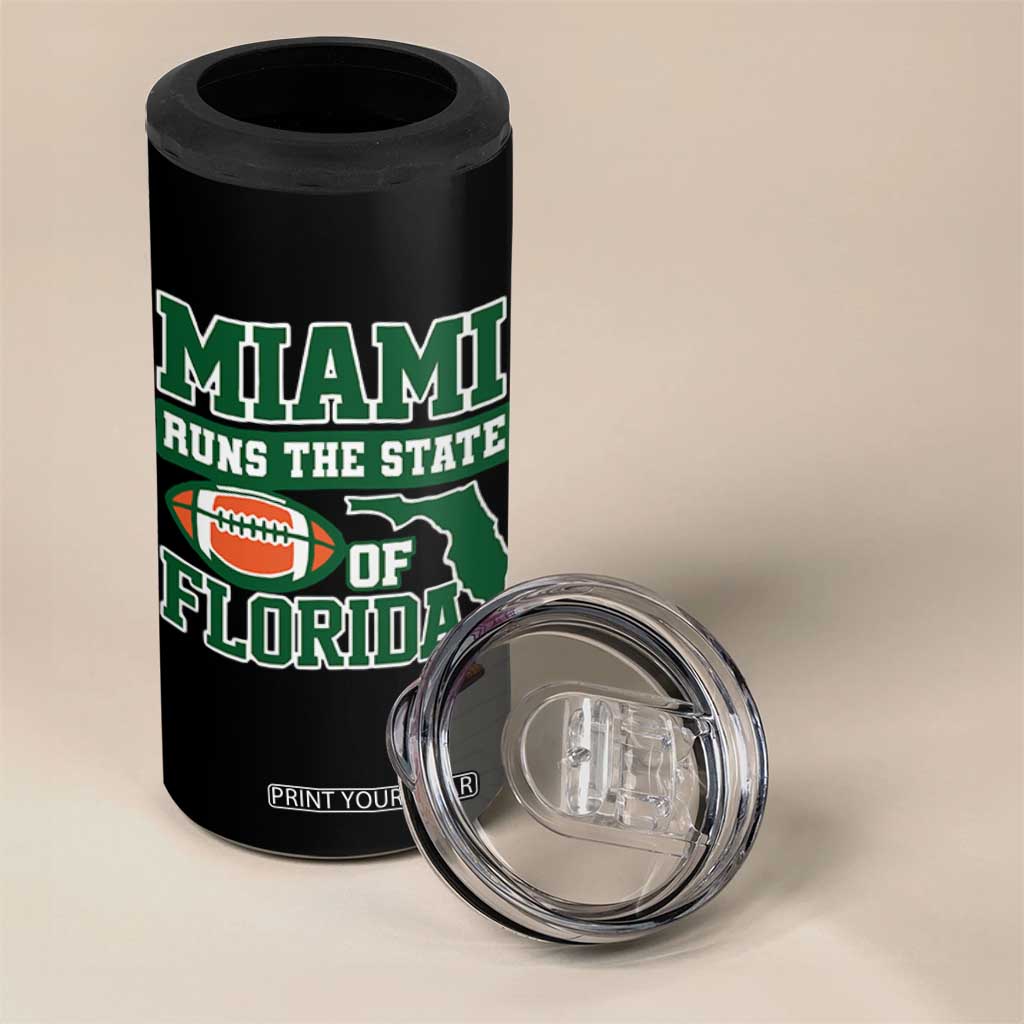 Miami 4 in 1 Can Cooler Tumbler Runs The State of Florida Dade County 305 Pride TS10 Print Your Wear