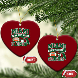Miami Ceramic Ornament Runs The State of Florida Dade County 305 Pride TS10 Print Your Wear