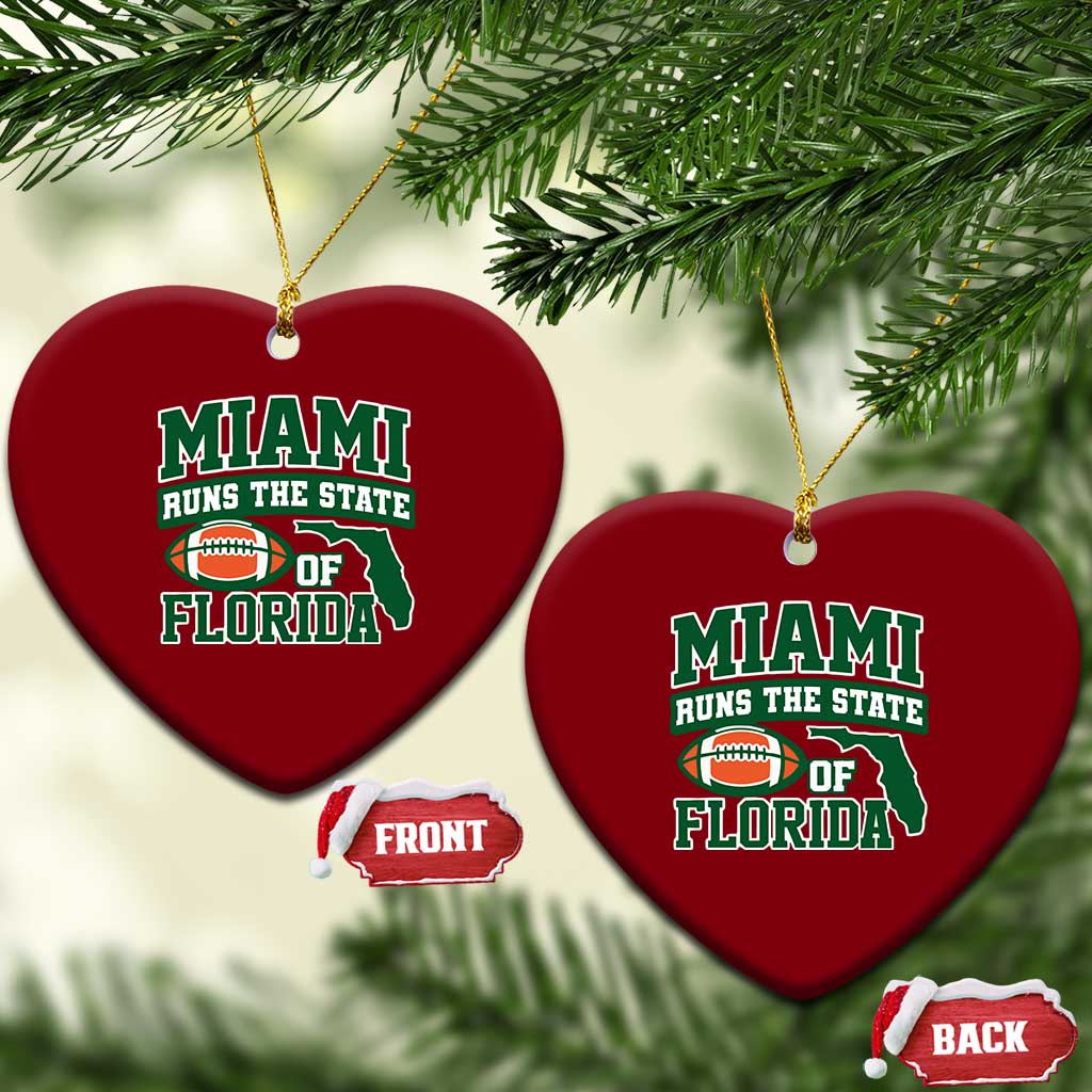 Miami Ceramic Ornament Runs The State of Florida Dade County 305 Pride TS10 Print Your Wear