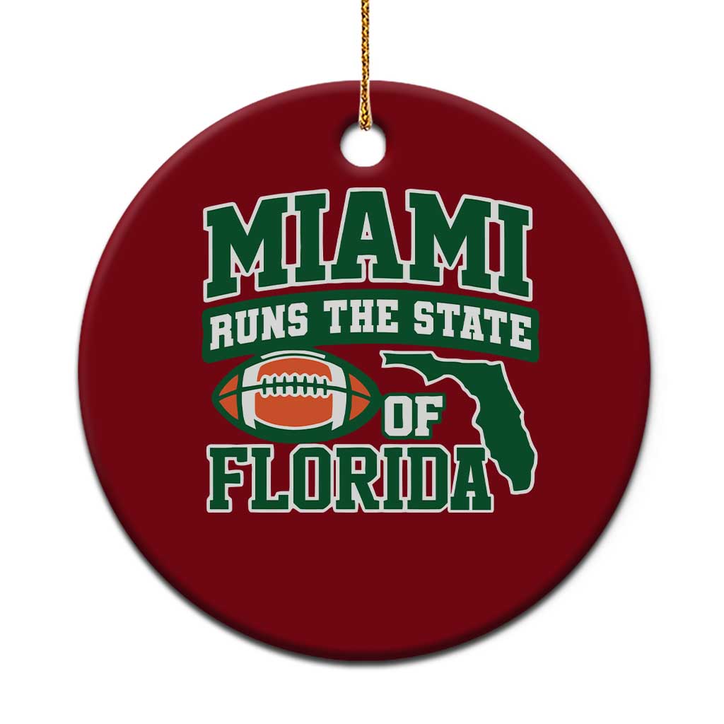 Miami Ceramic Ornament Runs The State of Florida Dade County 305 Pride TS10 1pc Red Print Your Wear