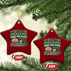 Miami Ceramic Ornament Runs The State of Florida Dade County 305 Pride TS10 Print Your Wear