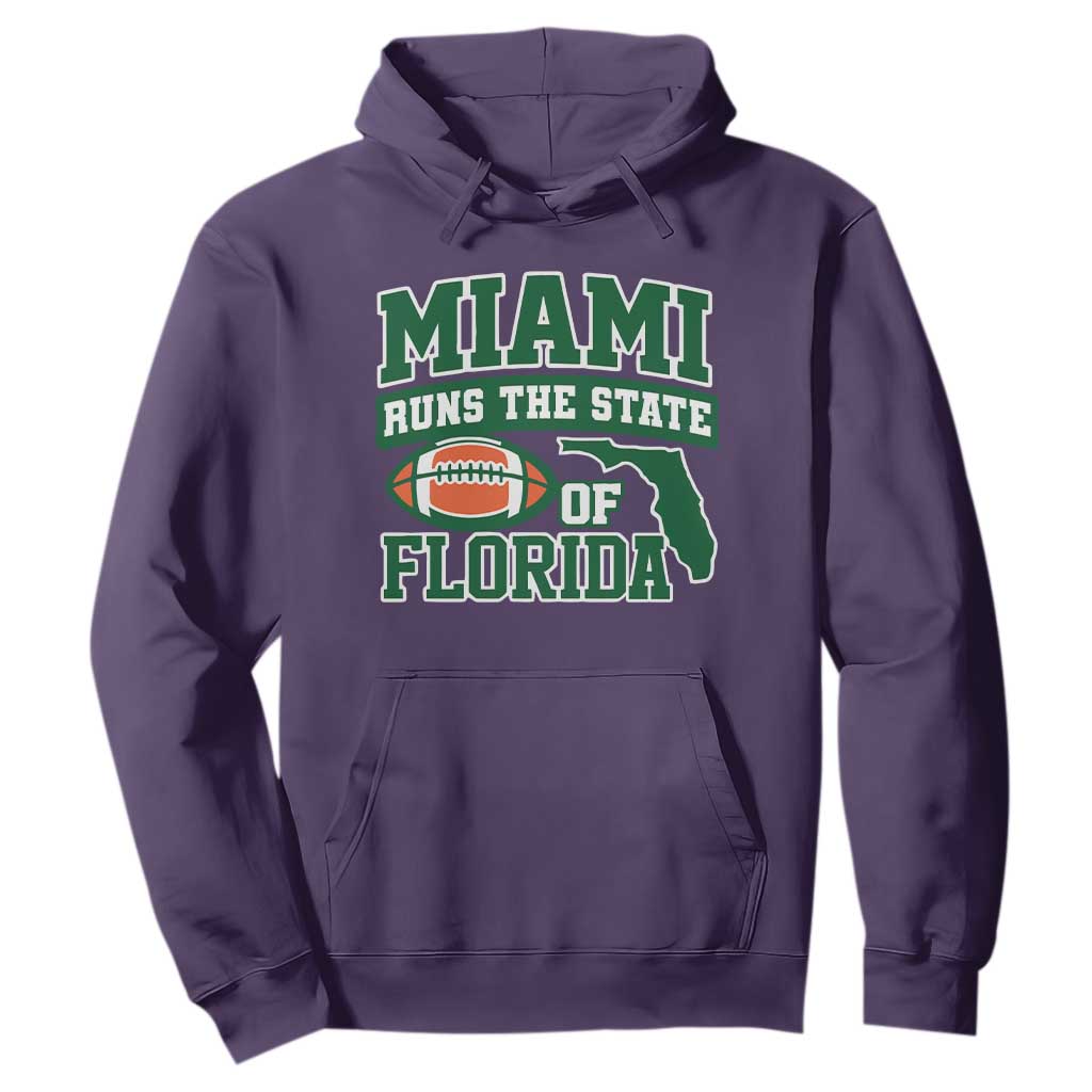 Miami Hoodie Runs The State of Florida Dade County 305 Pride TS10 Purple Print Your Wear