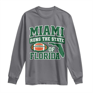 Miami Long Sleeve Shirt Runs The State of Florida Dade County 305 Pride TS10 Charcoal Print Your Wear