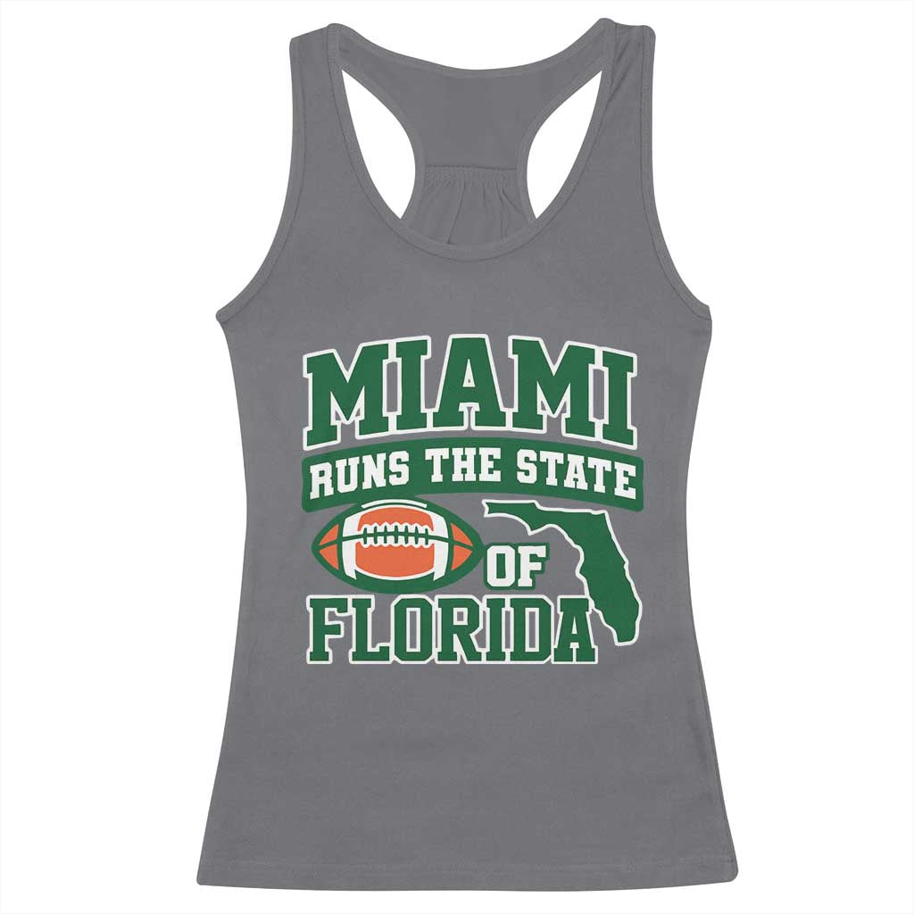 Miami Racerback Tank Top Runs The State of Florida Dade County 305 Pride TS10 Charcoal Print Your Wear