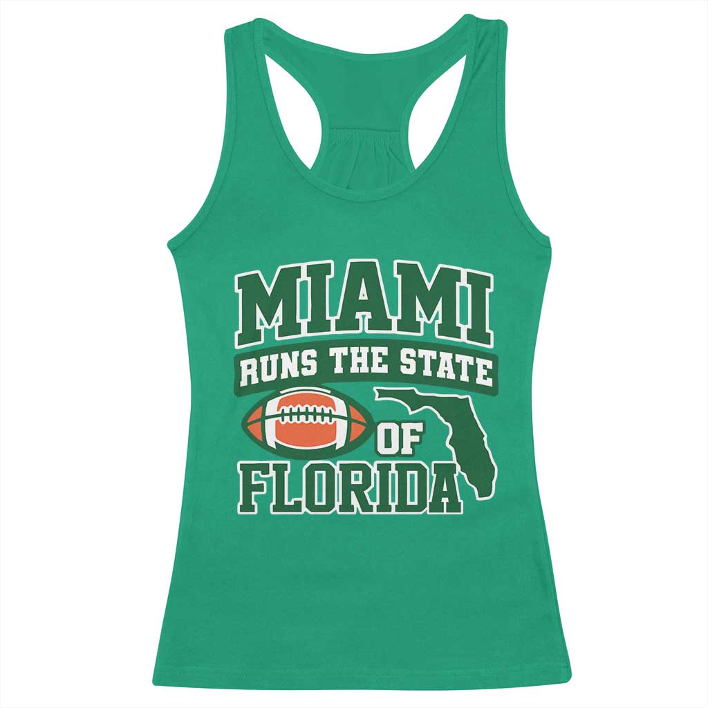 Miami Racerback Tank Top Runs The State of Florida Dade County 305 Pride TS10 Irish Green Print Your Wear