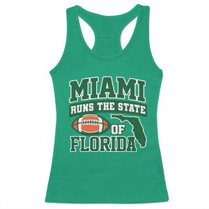 Miami Racerback Tank Top Runs The State of Florida Dade County 305 Pride TS10 Irish Green Print Your Wear