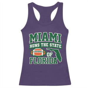 Miami Racerback Tank Top Runs The State of Florida Dade County 305 Pride TS10 Purple Print Your Wear