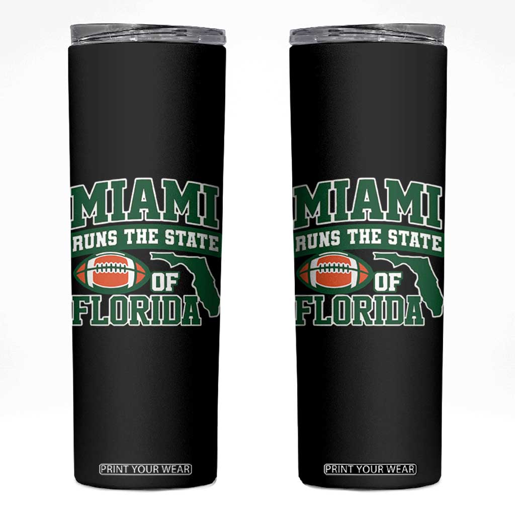 Miami Skinny Tumbler Runs The State of Florida Dade County 305 Pride TS10 Black Print Your Wear