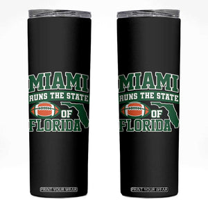 Miami Skinny Tumbler Runs The State of Florida Dade County 305 Pride TS10 Black Print Your Wear