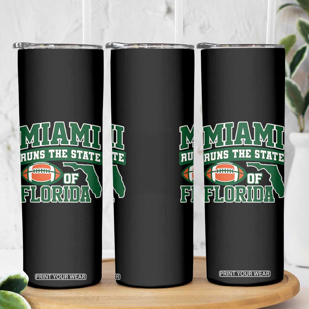 Miami Skinny Tumbler Runs The State of Florida Dade County 305 Pride TS10 Print Your Wear