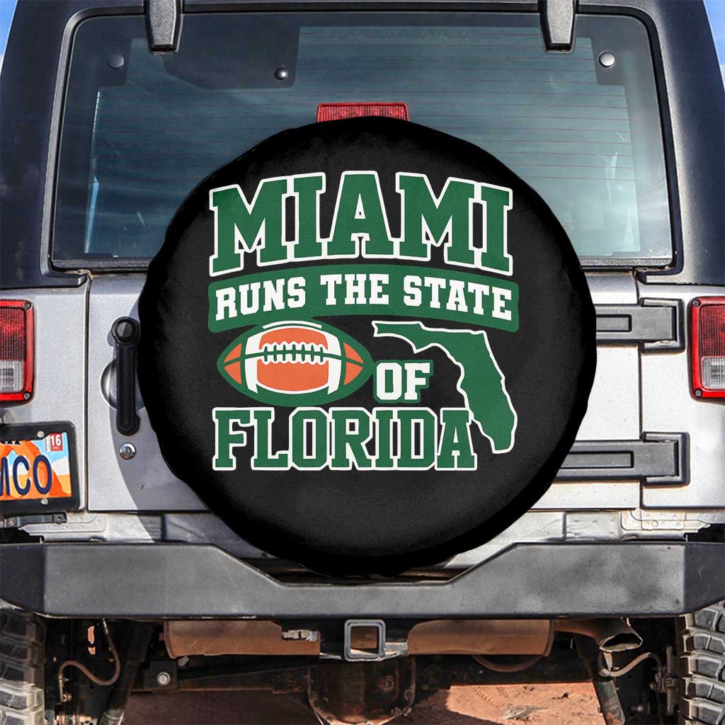 Miami Spare Tire Cover Runs The State of Florida Dade County 305 Pride TS10 No hole Black Print Your Wear