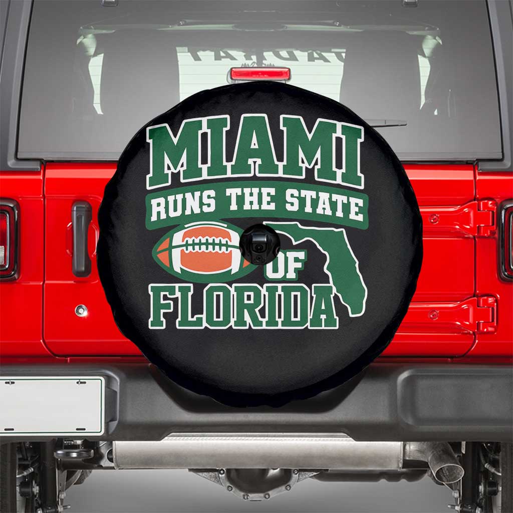 Miami Spare Tire Cover Runs The State of Florida Dade County 305 Pride TS10 Black Print Your Wear