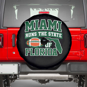 Miami Spare Tire Cover Runs The State of Florida Dade County 305 Pride TS10 Black Print Your Wear