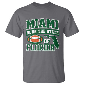 Miami T Shirt Runs The State of Florida Dade County 305 Pride TS10 Charcoal Print Your Wear
