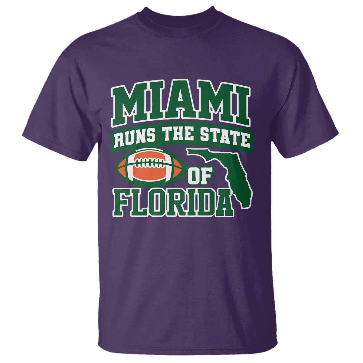 Miami T Shirt Runs The State of Florida Dade County 305 Pride TS10 Purple Print Your Wear