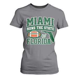 Miami T Shirt For Women Runs The State of Florida Dade County 305 Pride TS10 Charcoal Print Your Wear